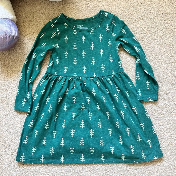 Cat & Jack Other - 🎄 Cat & Jack Holiday Tree Long Sleeve Dress – Size 4T 🎄